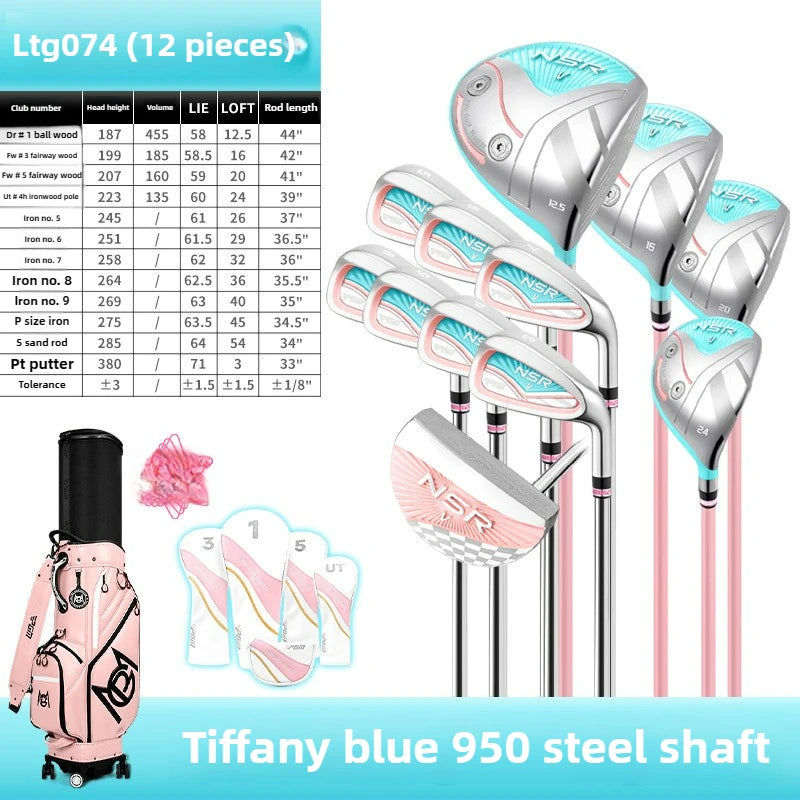 PGM Golf Clubs Women's professional full set of high rebound titanium No. 1 wood Golf Set LTG074