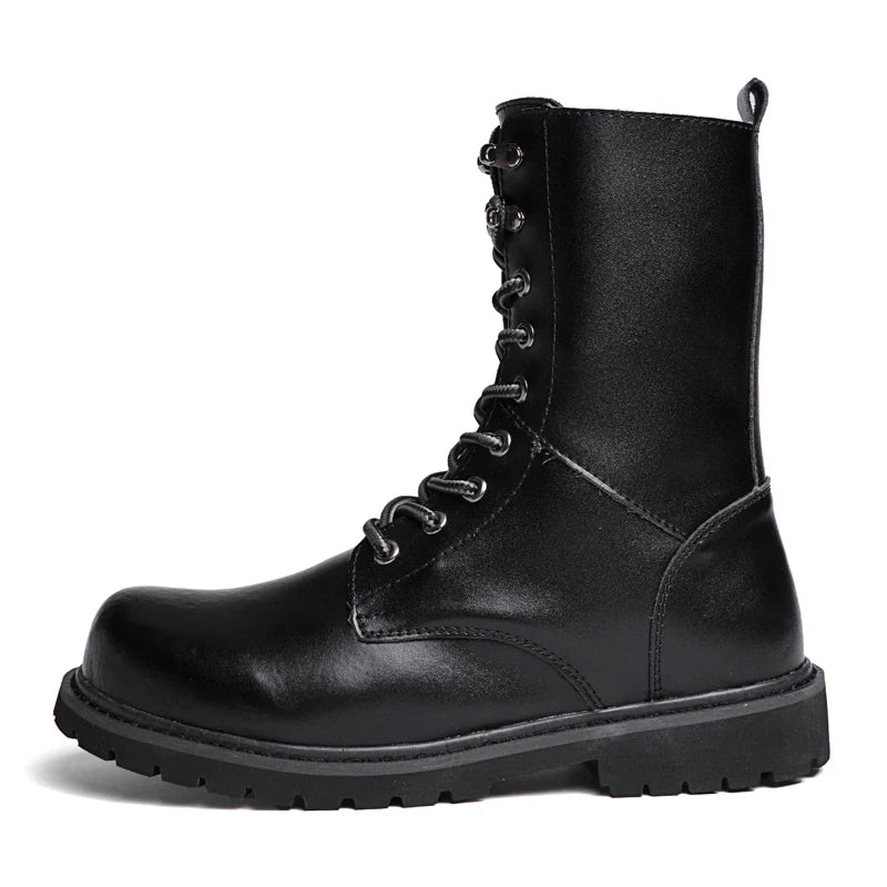 100% Genuine Leather Men Boots Breathable High Top Shoes Outdoor Casual Men Winter Shoes Autumn Snow Boots For Men Botas Homme
