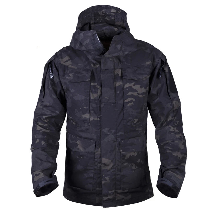 M65 UK   Clothes Windbreaker Hunting Field Jackets Mens Winter/Autumn Waterproof Flight Pilot Coat Hoodie Three Colors
