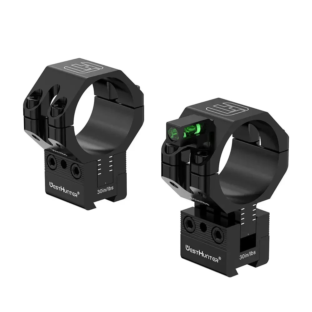 WestHunter Adjustable Height Dovetail 11mm Mounts MOA Compensation Adjust Center Height Scope Rings for 30MM Tube