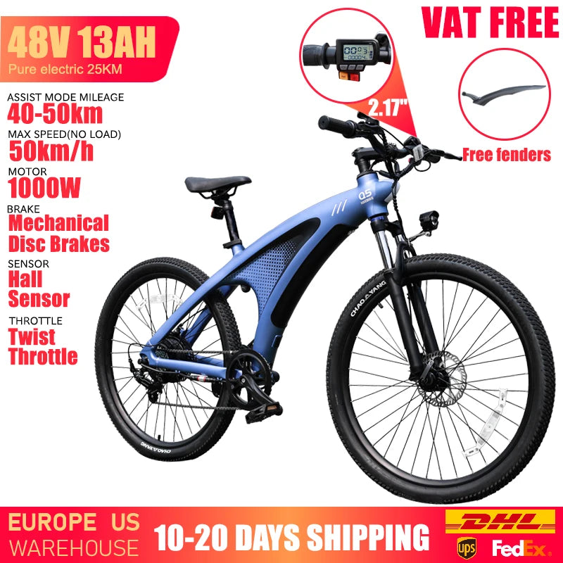 HUANCI Q5 mountain ebike 48V20AH Adults electric bike 27.5 inch tires e bikes Ebike Electric Bicycle Electric E Bike e bicycle