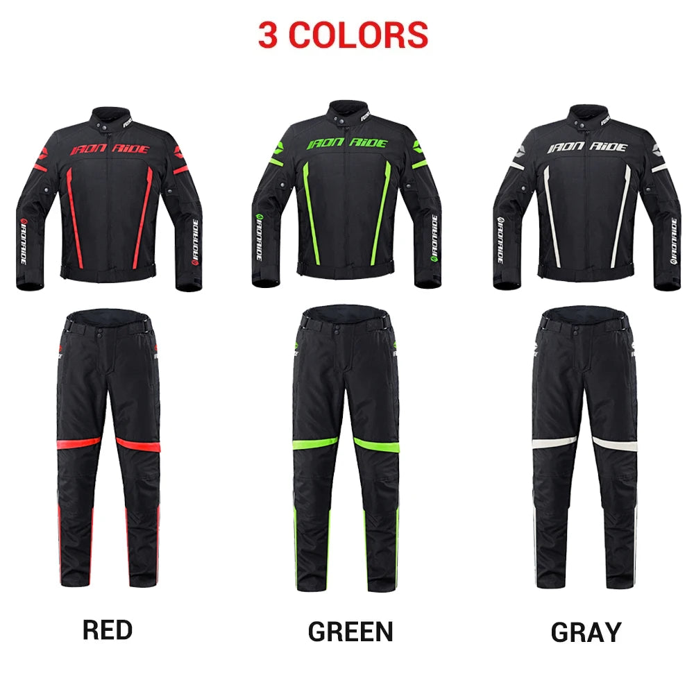 Motorcycle Jacket Waterproof Motorcross Jacket Pants Moto Jacket Windproof Riding Motorbike Clothes With Protective Gear M-3XL