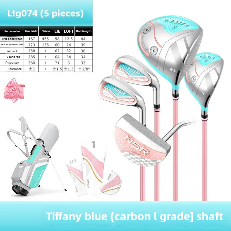PGM Golf Clubs Women's professional full set of high rebound titanium No. 1 wood Golf Set LTG074