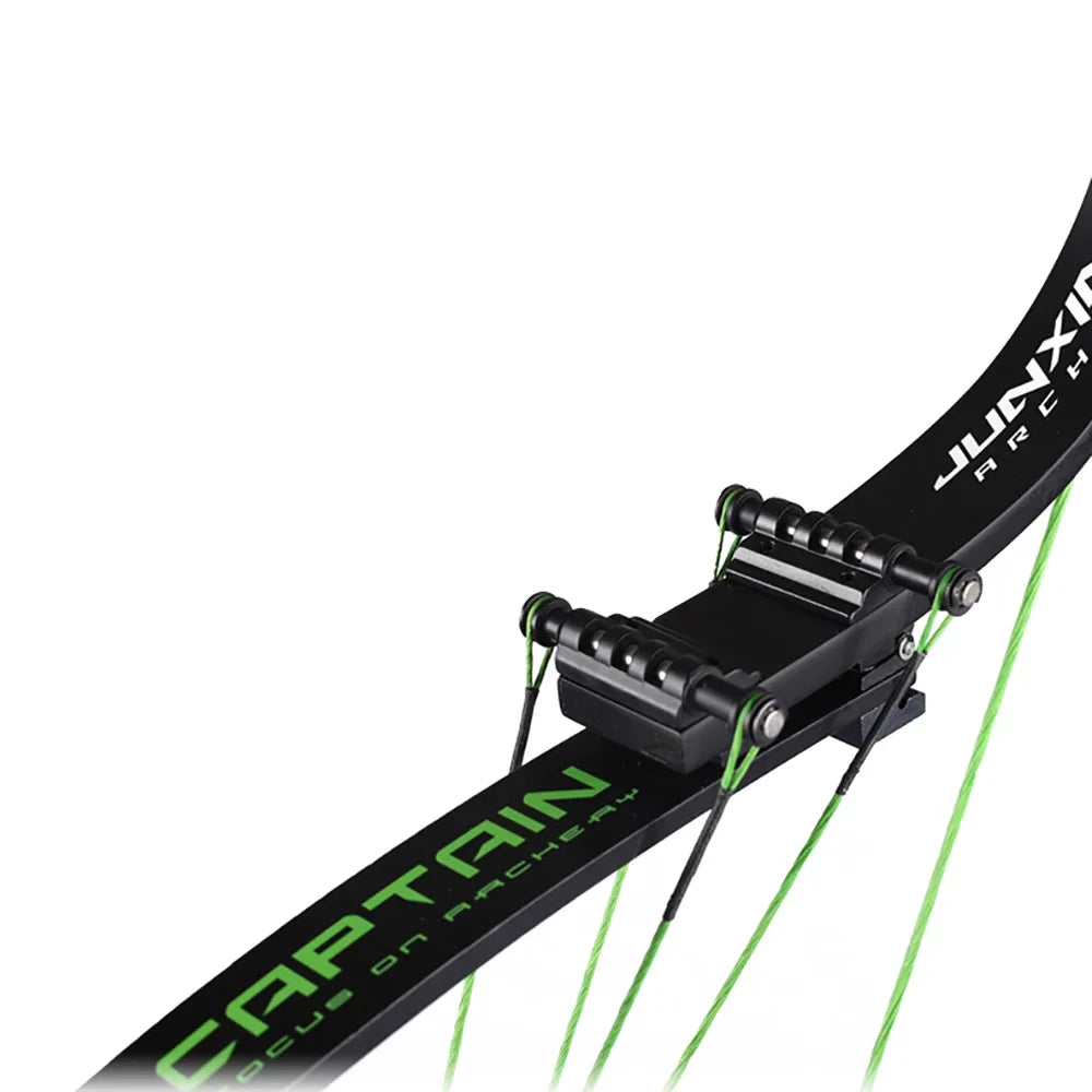 JUNXING F164 Compound Bow 40-55lbs Archery Bow Straight Bending Limbs Aluminum Alloy Handle for Outdoor Hunting Shooting