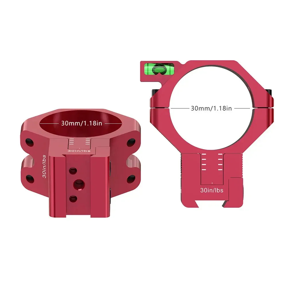 WestHunter Adjustable Height Dovetail 11mm Mounts MOA Compensation Adjust Center Height Scope Rings for 30MM Tube