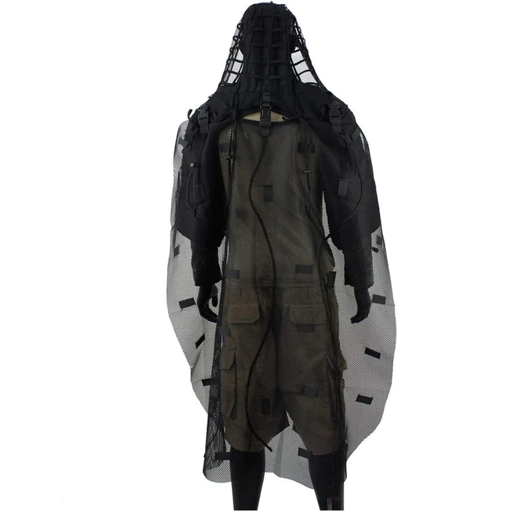 Ghillie Suit Foundation, Ghillie Poncho, Camouflage Hunting Ghillie Base, Ghillie Cape Sniper Viper Hood for Airsoft Paintball