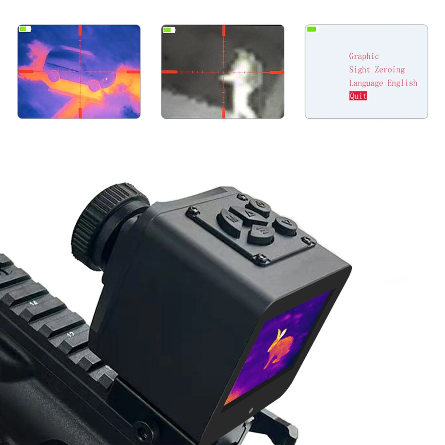 LHODR Thermal Imaging Night Vision Scope for Hunting – 320 * 240 Resolution Infrared Thermal Scope with Crosshair