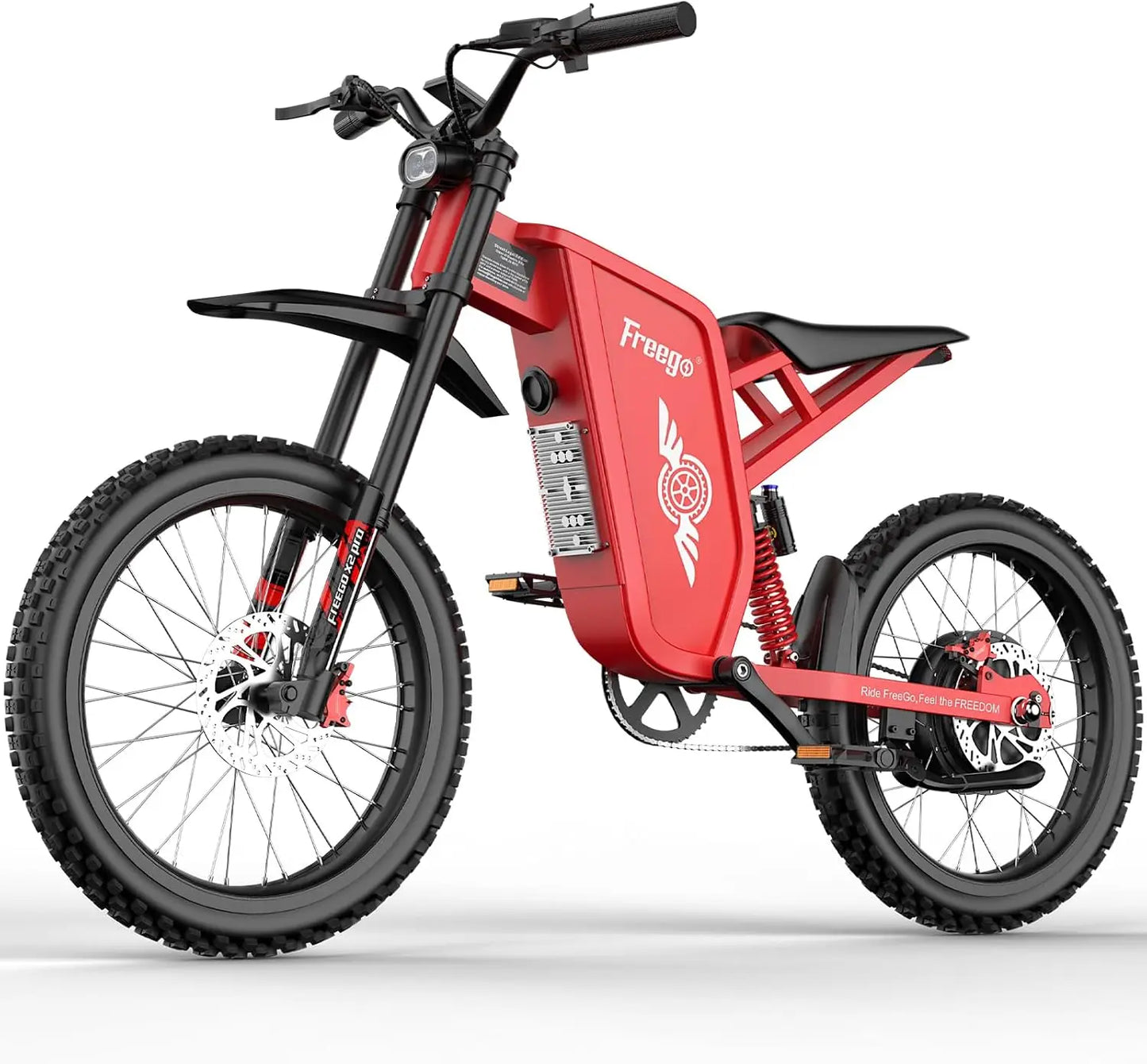 Freego X2 Pro Electric Dirt Bike 6000W Motor 60V/30Ah Battery Ebike 7 Speed Electric Motorcycle 50MPH Electric Bike UL Certified