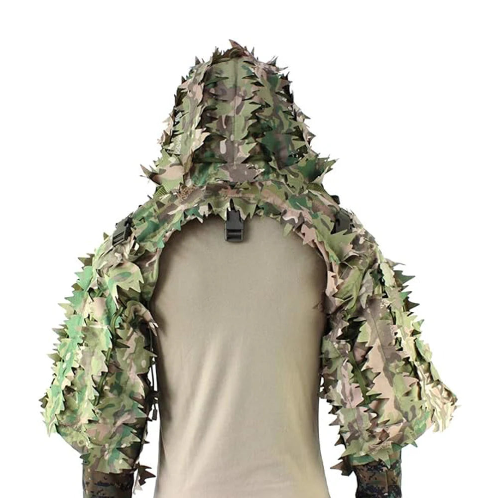 Ghillie Suit Foundation, Ghillie Poncho, Camouflage Hunting Ghillie Base, Ghillie Cape Sniper Viper Hood for Airsoft Paintball