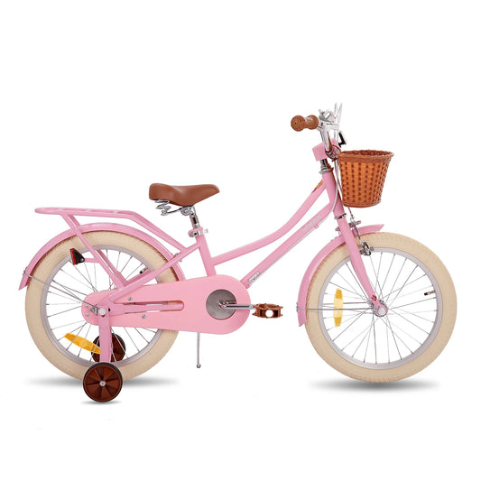 STITCH Manchi 12 14 16 18 inch children's bicycle with basket and stable wheels, suitable for girls and boys aged 2 to 9