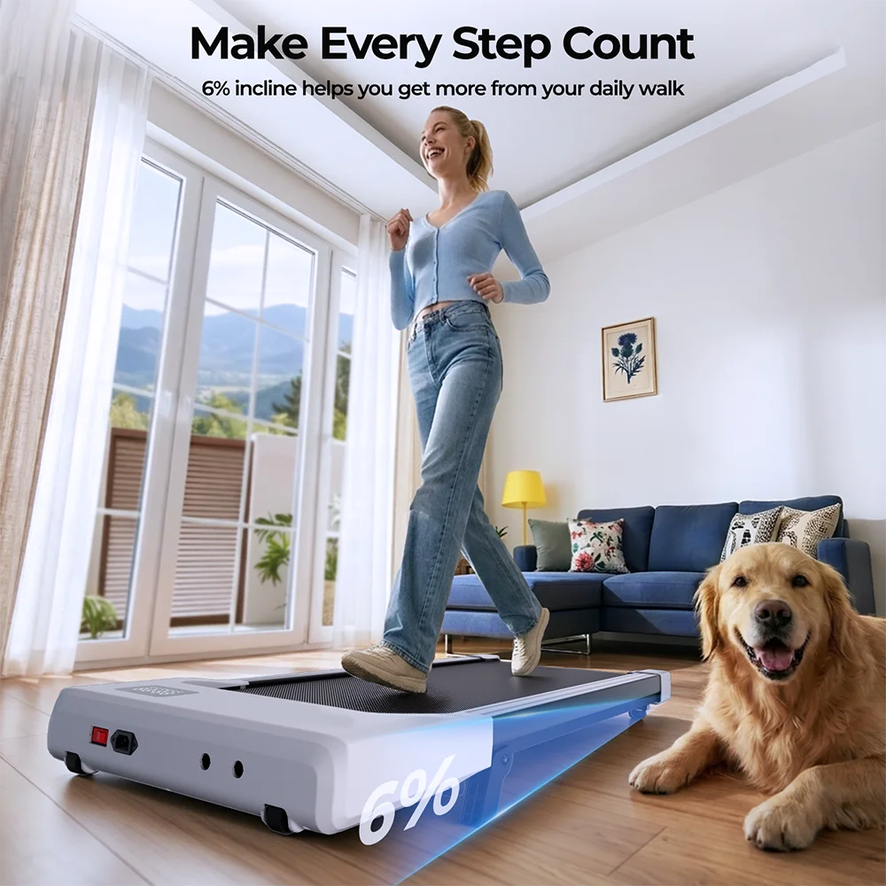 Treadmills 39.37inch Running Belt 2in1 Under Desk for Home Office Treadmill Walkingpad 2.5HP Romote Control 5MPH Exerice Machine