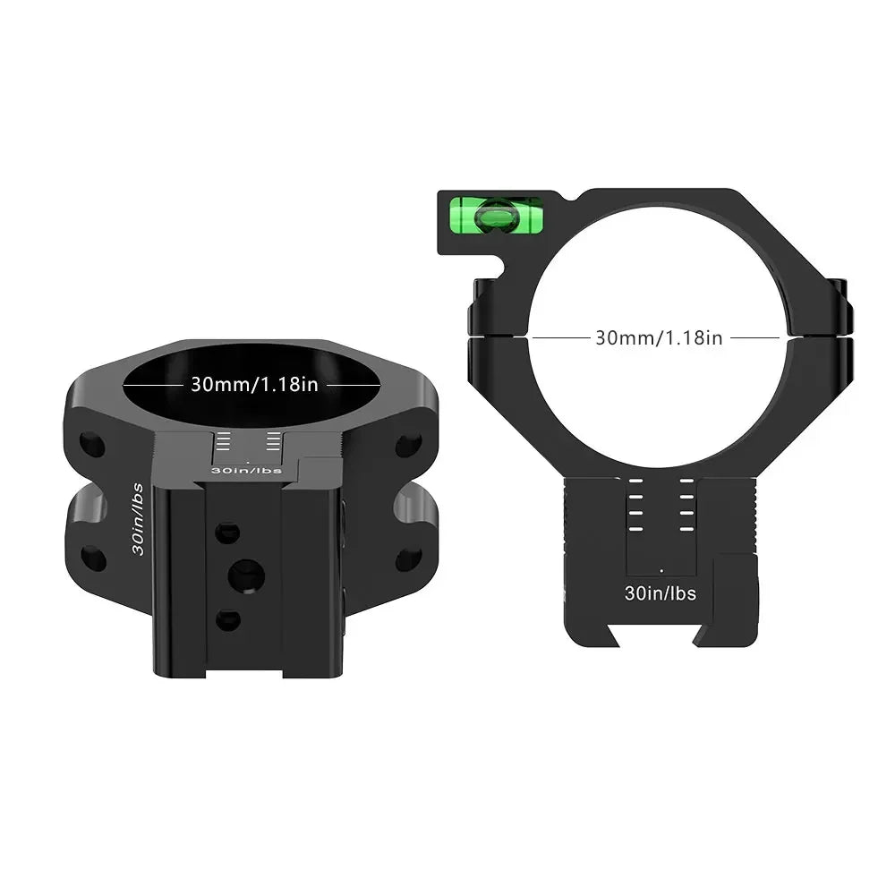 WestHunter Adjustable Height Dovetail 11mm Mounts MOA Compensation Adjust Center Height Scope Rings for 30MM Tube