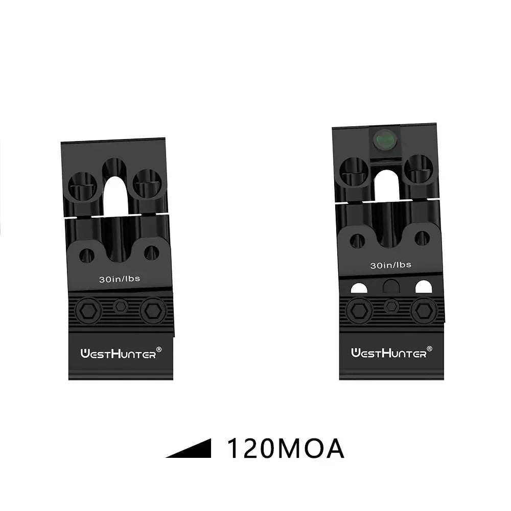 WestHunter Adjustable Height Dovetail 11mm Mounts MOA Compensation Adjust Center Height Scope Rings for 30MM Tube