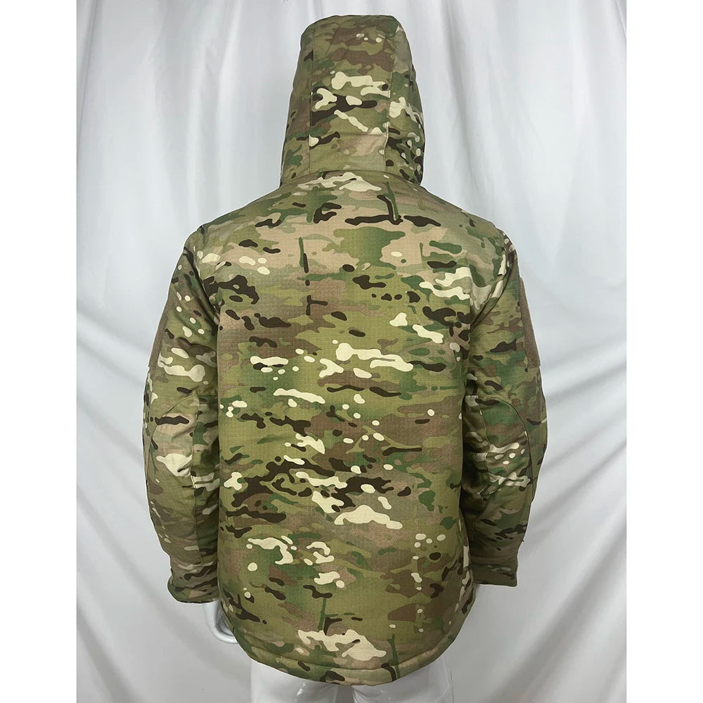 Men Tactical Winter Camouflage Heat Reflect Cotton Clothing Outdoor Hooded Warm Jacket Hunting Cold-Proof Waterproof Coat