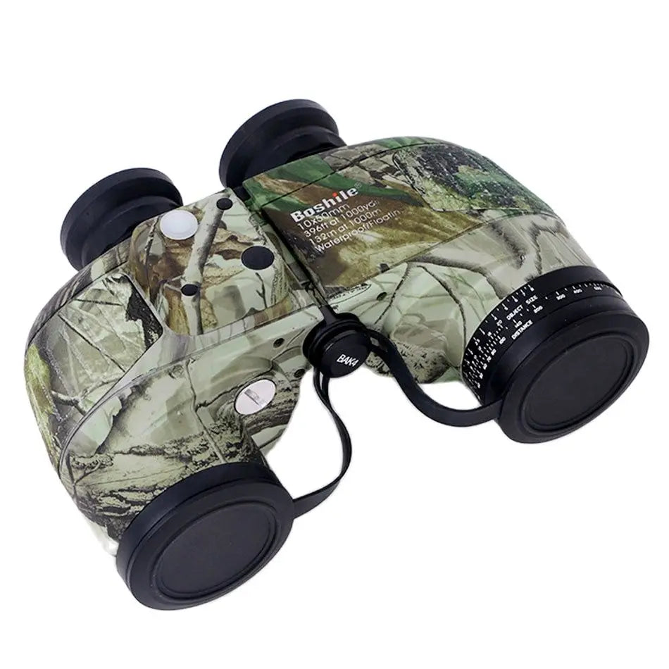 Boshile 10x50 Professional Binoculars Marine Telescope Waterproof With Compass Hunting Camping Hiking Big Eyepiece Nitrogen